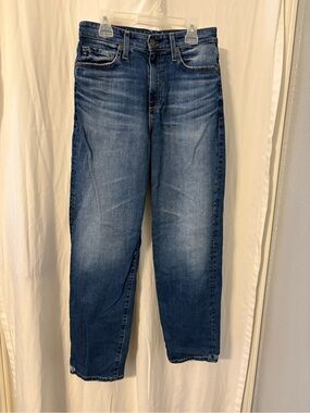 Ag Adriano Goldschmied Women's Straight-Leg Jeans in Medium Blue Wash